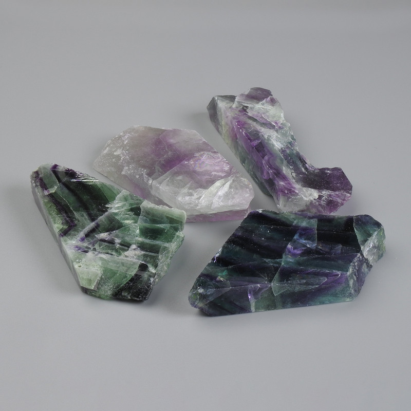 Souvenir plate made of natural fluorite 85-90×35-39×11×13 (assorted sizes) (Price per 100 g)