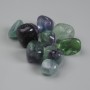 Fluorite natural gemstone faceted bead, diameter 18-25x10-22x8-20mm± (assorted sizes) (Price per 100 g)