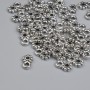 Jewel bail in metal colour silver, diameter 6.5×4mm± hole diameter 1.3mm± packaging 55pcs+