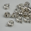 Silver Bail Metal Colour Silver, size 9×4mm± holes 2mm±, diameter 4, 8mm± packaging 19pcs