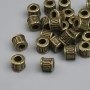 Bronze Bead Inset 5x5mm diameter, hole about 3mm, packaging ~26 pcs +