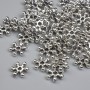 Bead Findings Inlay Bead Color of Metal Silver, diameter 7mm± hole diameter, diameter 1.4mm± packaging ~54 pcs +