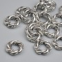 Bead Insert - Silver Coloured Metal, 11mm diameter ± hole 5mm ± packaging ~16 pcs +