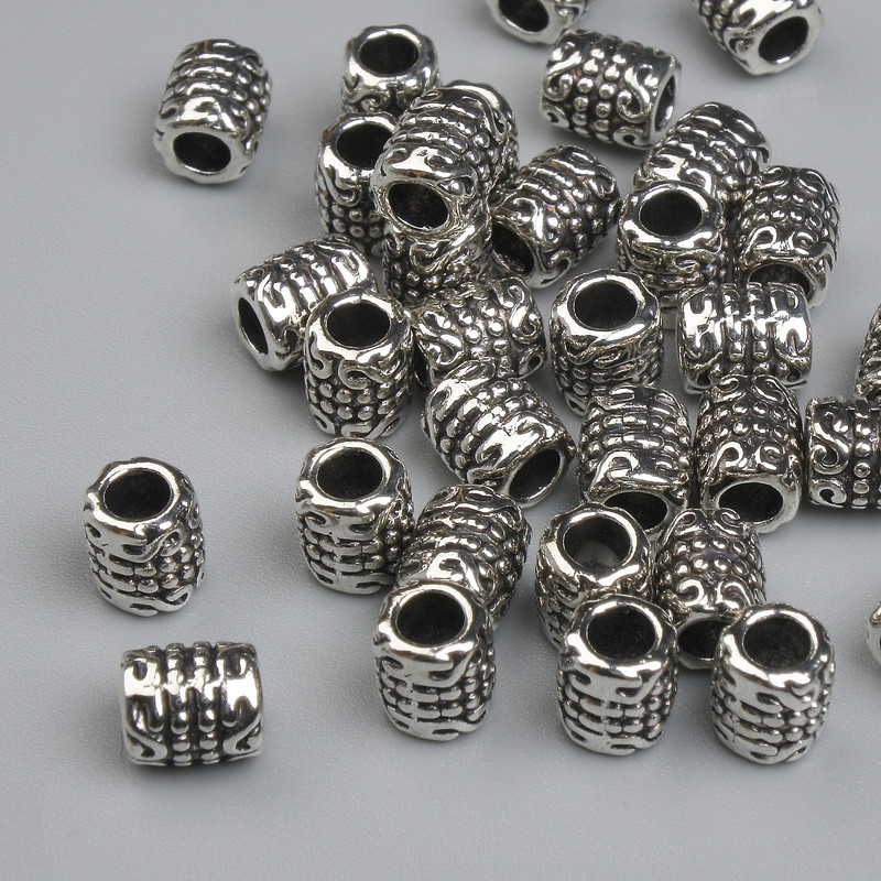 Silver Bead Jump Ring Inlay, metal colour silver, diameter 6x5mm±, hole diameter ~2.8mm ±, packaged ~33pcs