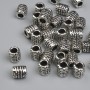 Silver Bead Jump Ring Inlay, metal colour silver, diameter 6x5mm±, hole diameter ~2.8mm ±, packaged ~33pcs