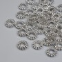 Bead Findings Inlay Bead, metal colour Silver, diameter 7.5mm± hole diameter 3.5mm± packaging ~40 pcs +