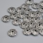 Bead Finding Inlay in Silver Color, 8mm diameter ± hole 1.6mm ± packaging ~25pcs