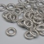 Bead Finding Inlay Bead Colour of Metal Silver, diameter 9mm± hole diameter 4.3mm± packaging ~35 pcs +