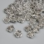 Bead setting insert colour of metal silver, diameter 6.5mm± hole diameter 1.8mm± packaging ~41pcs +
