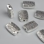 Bead insert findings colour of metal silver, diameter 14x10mm± hole, diameter 2mm± packaging ~8 pcs +