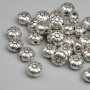 Bead insert, metal colour silver, bead diameter 5.5 mm±, hole diameter 1.3 mm±, packaging 20 g ~32 pcs.