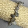 Labradorite Faceted Bracelet 8-15×7-12mm +-, length 18cm stretch