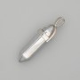 Hexagonal glass pendant with silvered coating 4 cm+