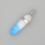 Tinted Quartz Hexagonal Pendant 4 cm (White-Blue)