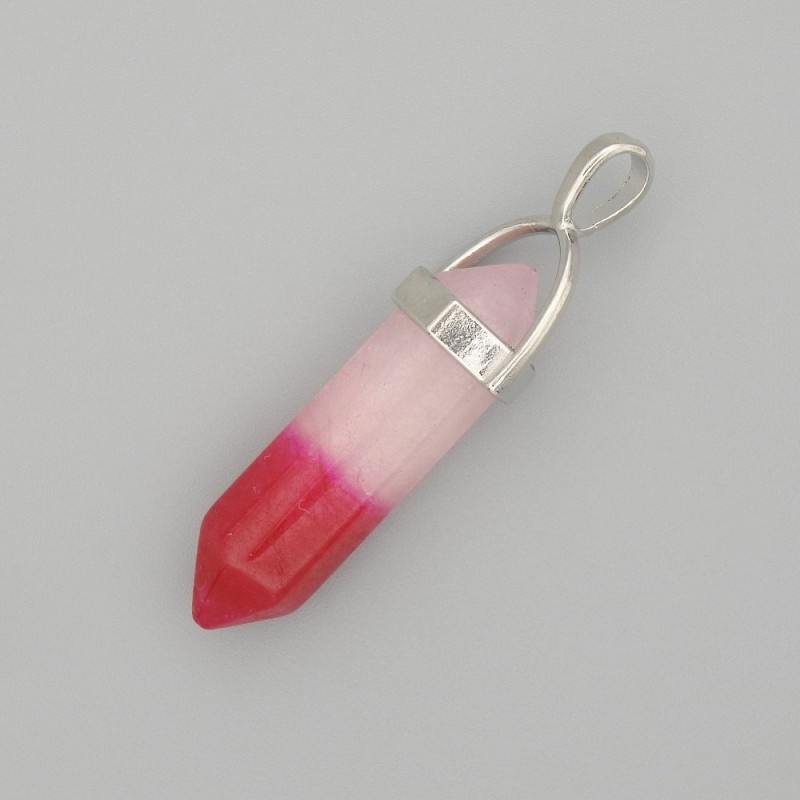 Pendant Pink-toned Quartz Hexagonal 4 cm
