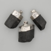 Unpolished Tourmaline Pendant, assorted diameter ~28x18mm +-, length 45mm+