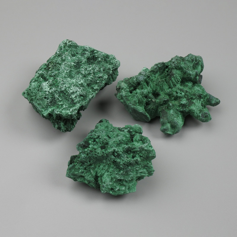 Malachite souvenir mineral with fibrous-radiant structure 50×42×44mm± (assorted sizes) (Price per 100 g)