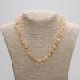 Citrine Beads smooth ball 8mm dia., length 45cm +/- with clasp