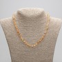 Citrine Bead Necklace - Smooth Round Beads, 6.5mm diameter, 45cm length with clasp