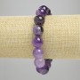 Amethyst Bracelet Smooth Bead 12mm +-, length 18cm +-, stretch