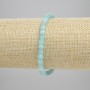Amazonite Bracelet Faceted Cube, 4x4mm, stretchy, 18cm long