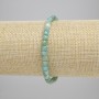 Amazonite Bead Bracelet Cube Cut, 4x4 mm diameter, stretch length 18 cm ±