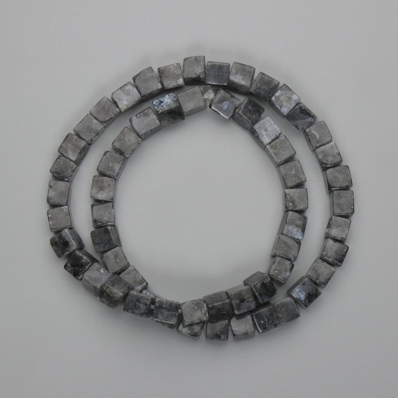 Lavrikite Cube Beads, 6.5×6.5mm, diameter 6.5mm, 5x6.5mm±, length 38cm± on thread