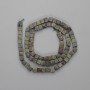 Jasper Beads Dragon's Blood Cubic, 4.5×4.5 mm, diameter 4.5×4.5 mm, length 39 cm on thread