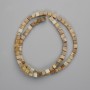 Landscape Jasper cube-shaped beads, diameter 4.5 mm, 4.5x4.5 mm, 39 cm long on a thread