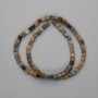 Tiger's Eye Beads Cube, diameter 4-4.5mm, length 38cm ± on thread