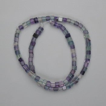 Fluorite Beads Cube, diameter 4x4mm +-, length 38cm +- on thread