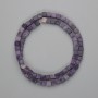 Lepidolite Beads Cube Shape, diameter 4.5×4.5 mm, length 38 cm ± on thread
