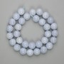 Aquamarine Beads smooth ball 12mm dia., length 39cm on thread