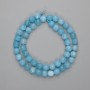 Aquamarine Beads, Faceted Round Beads 8mm, on Thread, 37cm length (approx.)