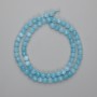 Aquamarine Beads faceted ball 5.5mm, on a thread, length 38cm ±