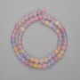Morganite Beads Smooth Sphere 6mm, 38cm length on thread