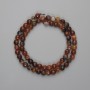 Faceted Agate Beads, 6mm diameter, 36cm length on thread