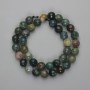 Clearance! Moss Agate Beads Faceted Round 9.5 mm on Thread, 37 cm length