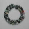 Moss Agate Beads Faceted Round 8mm, 36cm on Thread