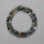 Moss Agate Beads faceted round 6mm diameter, 37cm long on a thread