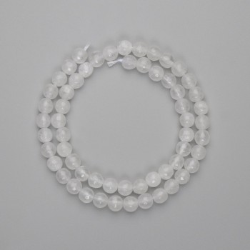 Beads Mountain Crystal Faceted Round Bead, 6mm diameter ±, 38cm length ± on thread