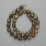Landscape jasper faceted cube shaped beads, 9x9mm±, seed beads 3mm±, thread length 38cm±