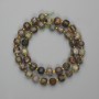 Landscape Jasper Beads faceted cube 8mm beads on a thread, 38cm length