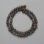 Coffee Jasper Beads faceted round 6mm diameter, 36cm long on a thread