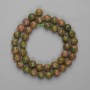 Heliotrope Faceted Bead 8mm on Thread, 35cm +/-