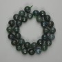 Green Jasper Faceted Round Beads 12mm on Thread, 38cm long