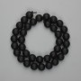 Shungite Beads faceted ball, diameter 10mm±, length 35cm± on thread