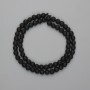 Shungite Beads Faceted Round 5mm, 36cm Length on Thread