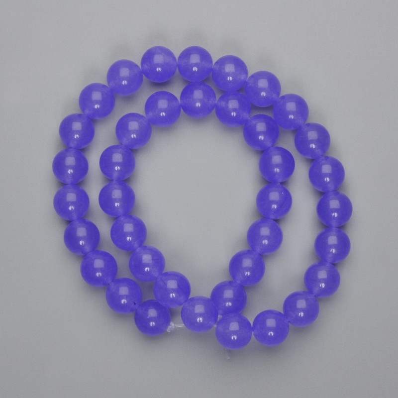 Lavender Amethyst Beads Smooth Round 10mm Ø, 38cm+ length on filament