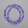 Lavender Amethyst Beads smooth round bead 6mm diameter ±, length 38cm ± on beading thread